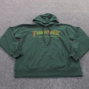 Thrasher Magazine Hoodie Sweatshirt Adult S Green Pullover Spellout Casual Mens